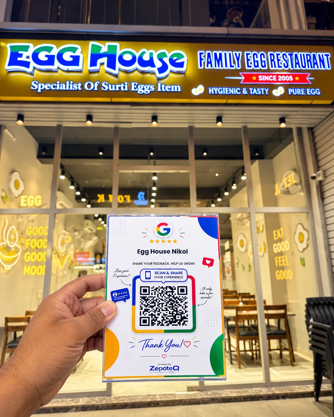 Customer at Egg House