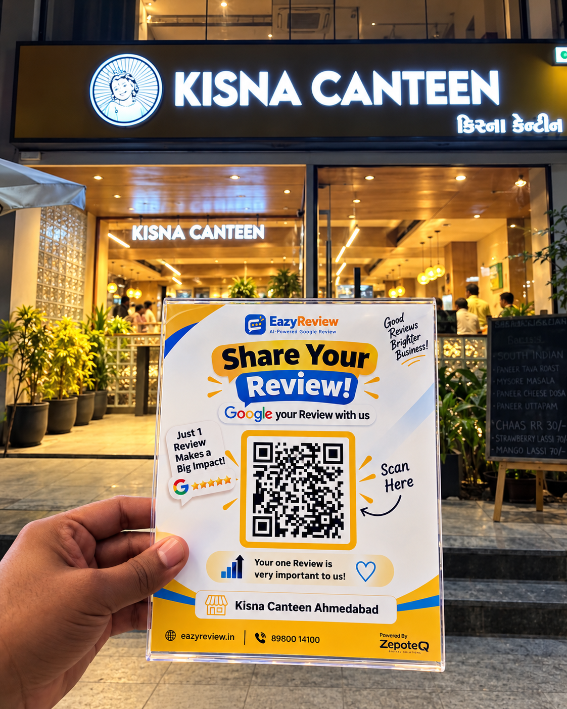 Customer at Kisna Canteen